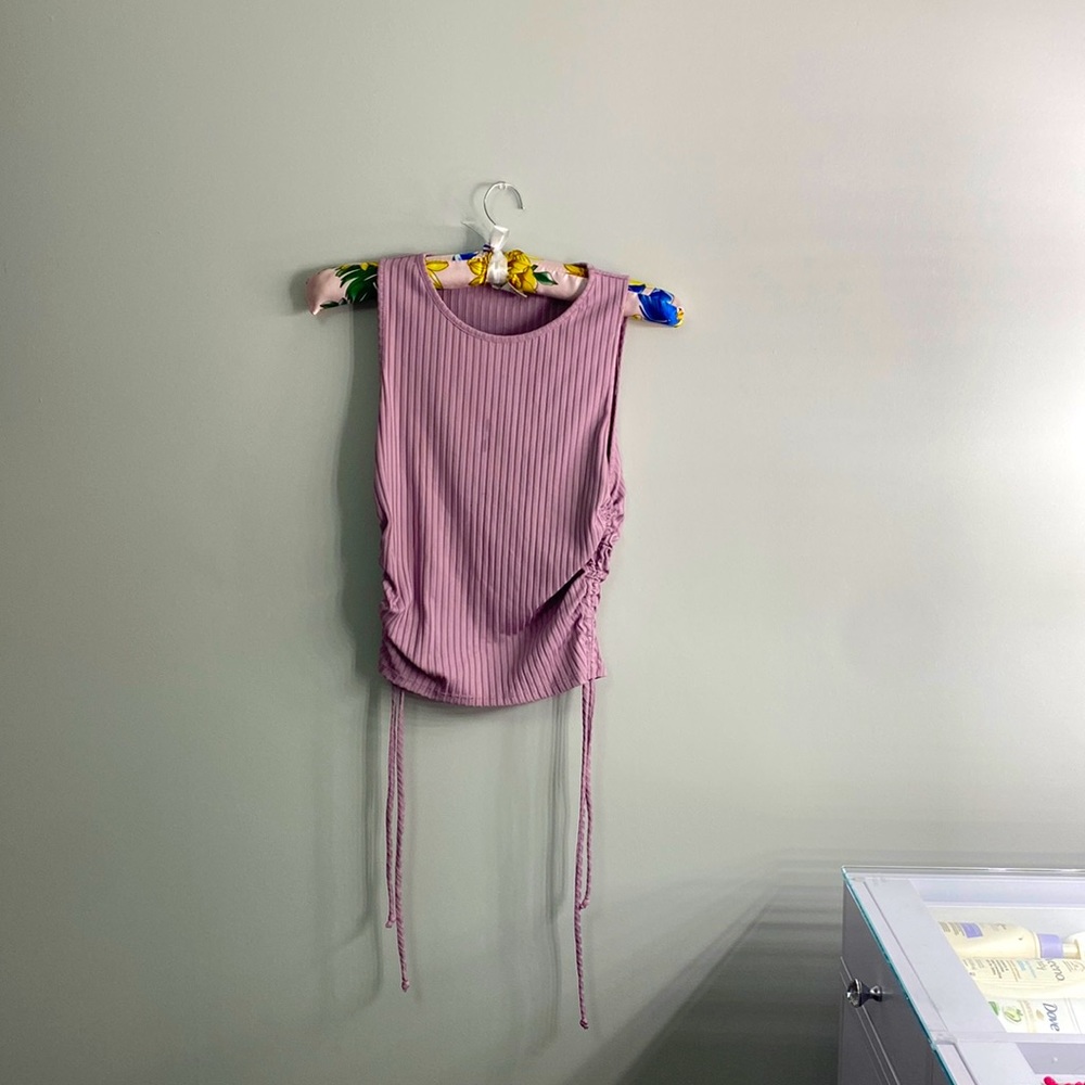 Purple sleeveless shirt